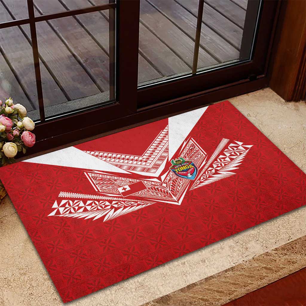 Tonga Rugby Rubber Doormat Ngatu Motifs and Pacific Patterns