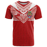 Custom Tonga Rugby T Shirt Ngatu Motifs and Pacific Patterns