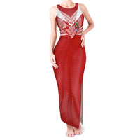 Custom Tonga Rugby Tank Maxi Dress Ngatu Motifs and Pacific Patterns