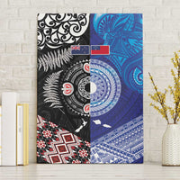 Samoa and Aotearoa Together Canvas Wall Art Tatau Art Tattoos-Taniko and Maori with Fern
