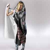 Samoa and Aotearoa Together Hooded Blanket Tatau Art Tattoos-Taniko and Maori with Fern