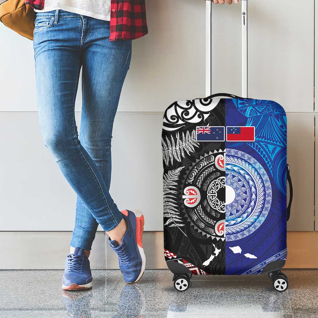 Samoa and Aotearoa Together Luggage Cover Tatau Art Tattoos-Taniko and Maori with Fern