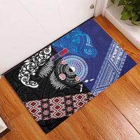 Samoa and Aotearoa Together Rubber Doormat Tatau Art Tattoos-Taniko and Maori with Fern LT03 - Polynesian Pride
