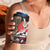 Japanese Culture and Hawaiian Tribal 4 in 1 Can Cooler Tumbler Sakura Blossom Tapa Pattern