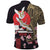 Japanese Culture and Hawaiian Tribal Polo Shirt Sakura Blossom Tapa Pattern