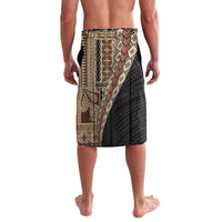 Samoa Siapo Motif Half Style Lavalava Brown Version