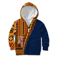 Samoa Siapo Motif Half Style Kid Hoodie Colorful Version