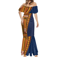 Samoa Siapo Motif Half Style Mermaid Dress Colorful Version