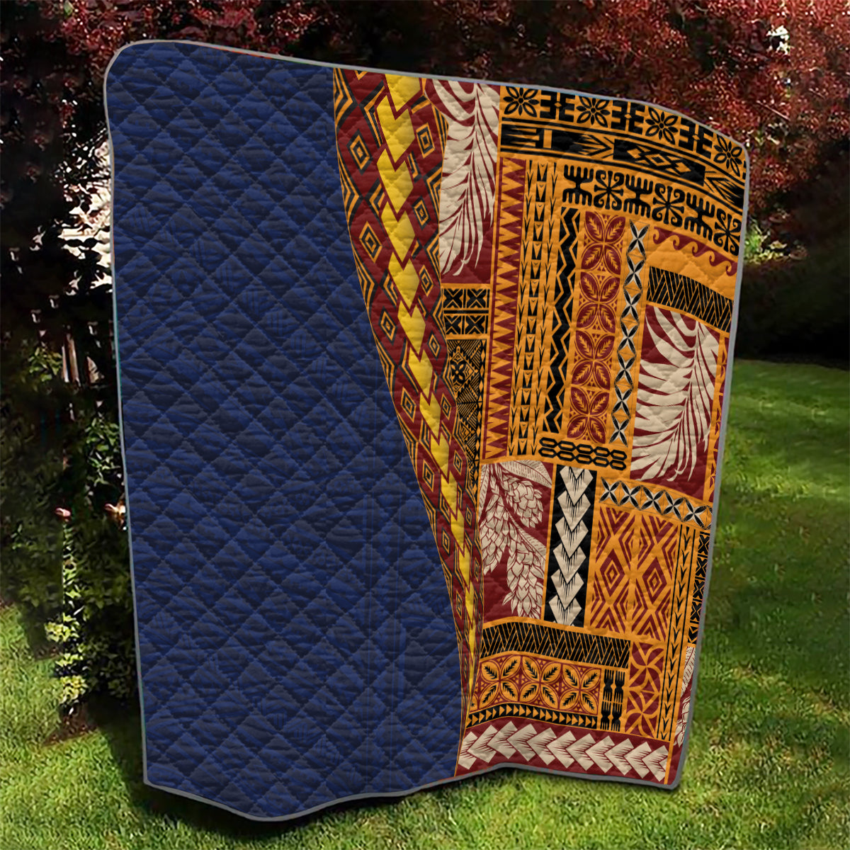 Samoa Siapo Motif Half Style Quilt Colorful Version
