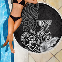 Guam Latte Stone Chamorro Culture Beach Blanket Tapa Pattern