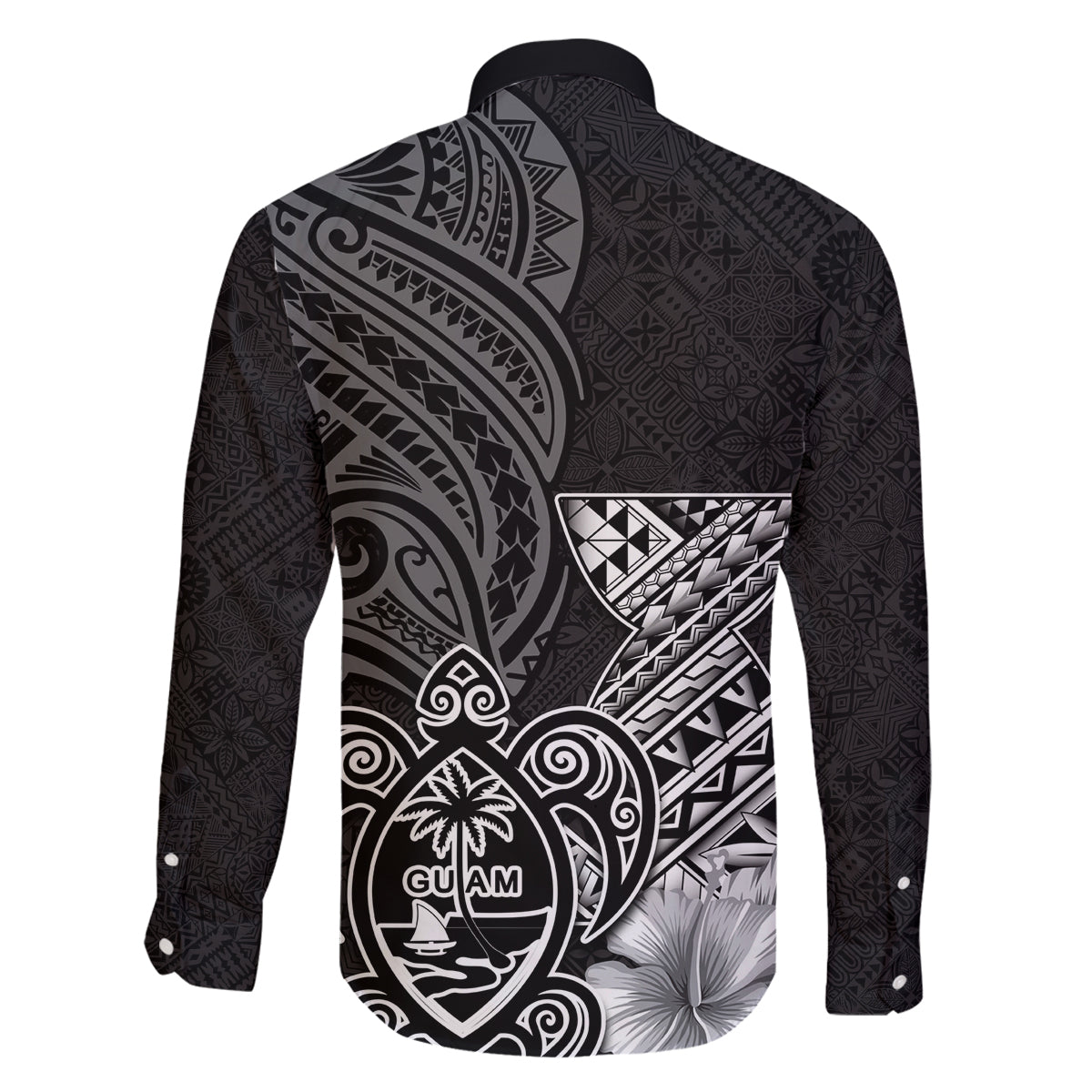 Guam Latte Stone Chamorro Culture Family Matching Off Shoulder Short Dress and Hawaiian Shirt Tapa Pattern