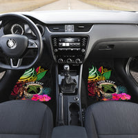 Personalised Vanuatu 44th Anniversary Car Mats Boars Tusk and Melanesian Warrior Indipendens Dei
