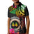 Personalised Vanuatu 44th Anniversary Kid Polo Shirt Boars Tusk and Melanesian Warrior Indipendens Dei