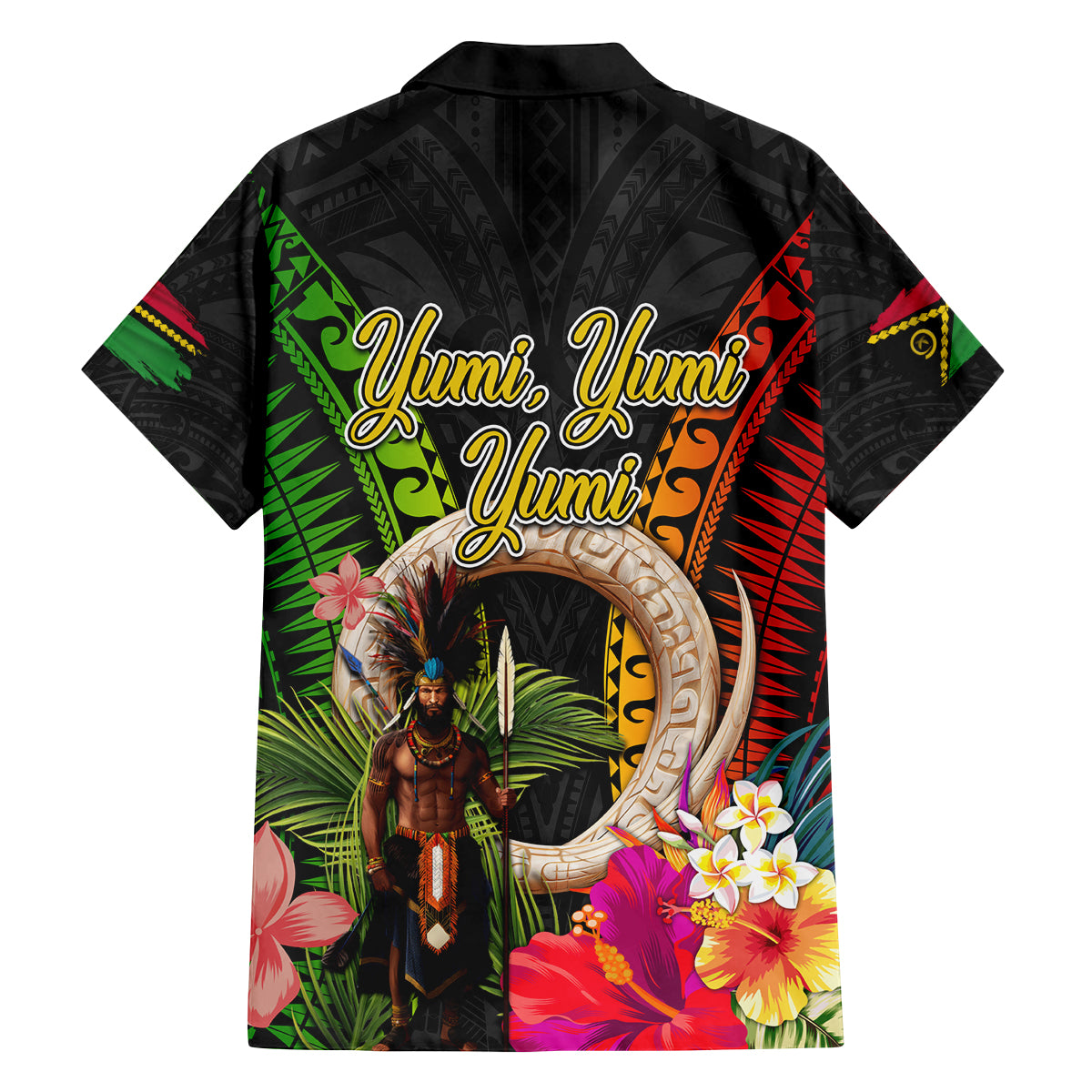 Vanuatu Independence Day Family Matching Tank Maxi Dress and Hawaiian Shirt Boars Tusk and Melanesian Warrior Indipendens Dei
