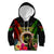 Vanuatu Independence Day Kid Hoodie Boars Tusk and Melanesian Warrior Indipendens Dei
