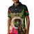 Vanuatu Independence Day Kid Polo Shirt Boars Tusk and Melanesian Warrior Indipendens Dei
