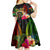 Vanuatu Independence Day Kid Short Sleeve Dress Boars Tusk and Melanesian Warrior Indipendens Dei