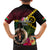 Vanuatu Indipendens Dei Kid Hawaiian Shirt Boars Tusk and Melanesian Warrior Hibiscus