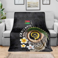 Vanuatu Independence Day Blanket Melanesian Tribal Pig Tusk with Tropical Plants