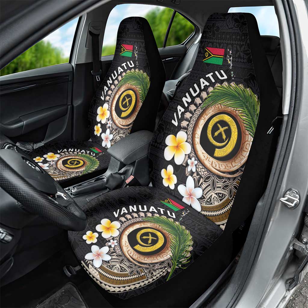 Vanuatu Independence Day Car Seat Cover Melanesian Tribal Pig Tusk with Tropical Plants