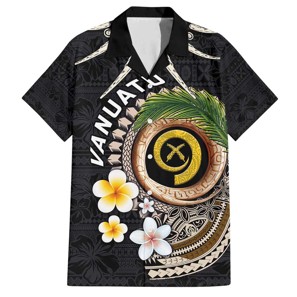 Vanuatu Independence Day Family Matching Long Sleeve Bodycon Dress and Hawaiian Shirt Melanesian Tribal Pig Tusk with Tropical Plants