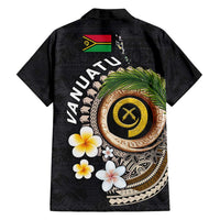 Vanuatu Independence Day Family Matching Off Shoulder Maxi Dress and Hawaiian Shirt Melanesian Tribal Pig Tusk with Tropical Plants