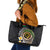 Vanuatu Independence Day Leather Tote Bag Melanesian Tribal Pig Tusk with Tropical Plants