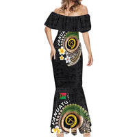 Vanuatu Independence Day Mermaid Dress Melanesian Tribal Pig Tusk with Tropical Plants