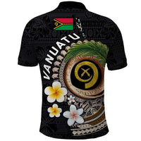 Vanuatu Independence Day Polo Shirt Melanesian Tribal Pig Tusk with Tropical Plants