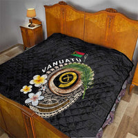 Vanuatu Independence Day Quilt Melanesian Tribal Pig Tusk with Tropical Plants