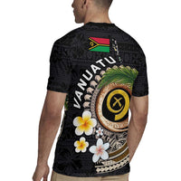 Vanuatu Independence Day Rugby Jersey Melanesian Tribal Pig Tusk with Tropical Plants