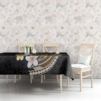 Vanuatu Independence Day Tablecloth Melanesian Tribal Pig Tusk with Tropical Plants