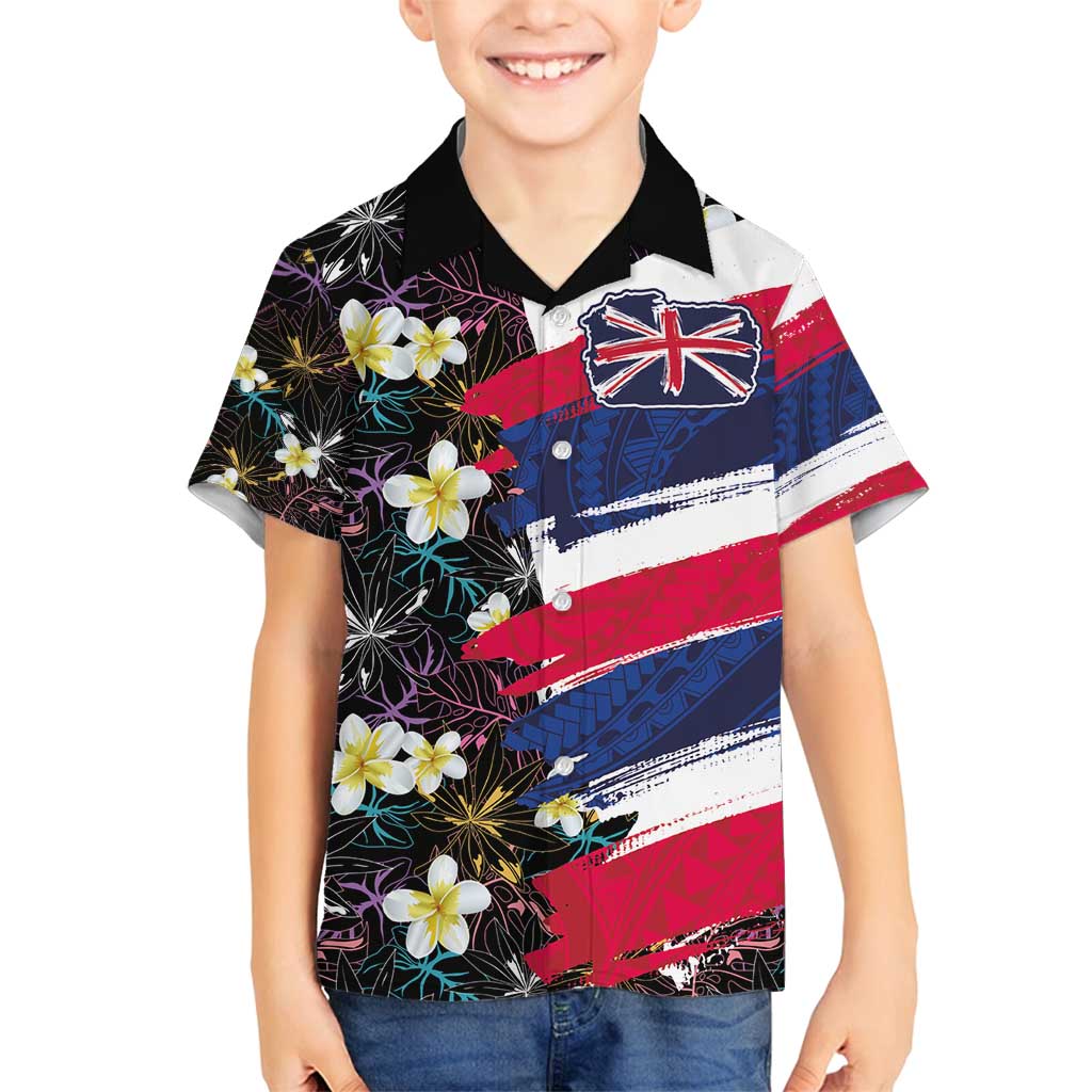 Hawaiian Flag Day Family Matching Summer Maxi Dress and Hawaiian Shirt Tropical Flowers and Leaves