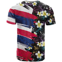Hawaiian Flag Day T Shirt Tropical Flowers and Leaves