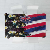 Hawaiian Flag Day Tablecloth Tropical Flowers and Leaves