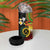 Vanuatu and Papua New Guinea Together 4 in 1 Can Cooler Tumbler Bird-of-paradise and Pig Tusk Melanesian Pattern