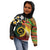 Vanuatu and Papua New Guinea Together Kid Hoodie Bird-of-paradise and Pig Tusk Melanesian Pattern