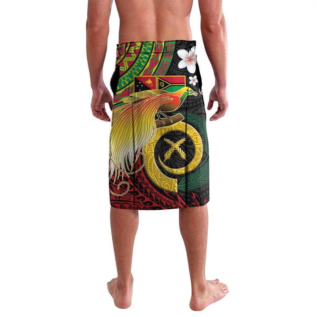 Vanuatu and Papua New Guinea Together Lavalava Bird-of-paradise and Pig Tusk Melanesian Pattern