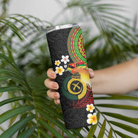 Vanuatu and Papua New Guinea Together Skinny Tumbler Bird-of-paradise and Pig Tusk Melanesian Pattern