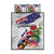 New Zealand Christmas Quilt Bed Set Meri Kirihimete-Tuatara and Pohutukawa White Color