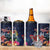 Australia and New Zealand 4 in 1 Can Cooler Tumbler Merry Christmas-Tuatara and Koala with Plants Xmas Style