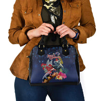 Australia and New Zealand Shoulder Handbag Merry Christmas-Tuatara and Koala with Plants Xmas Style