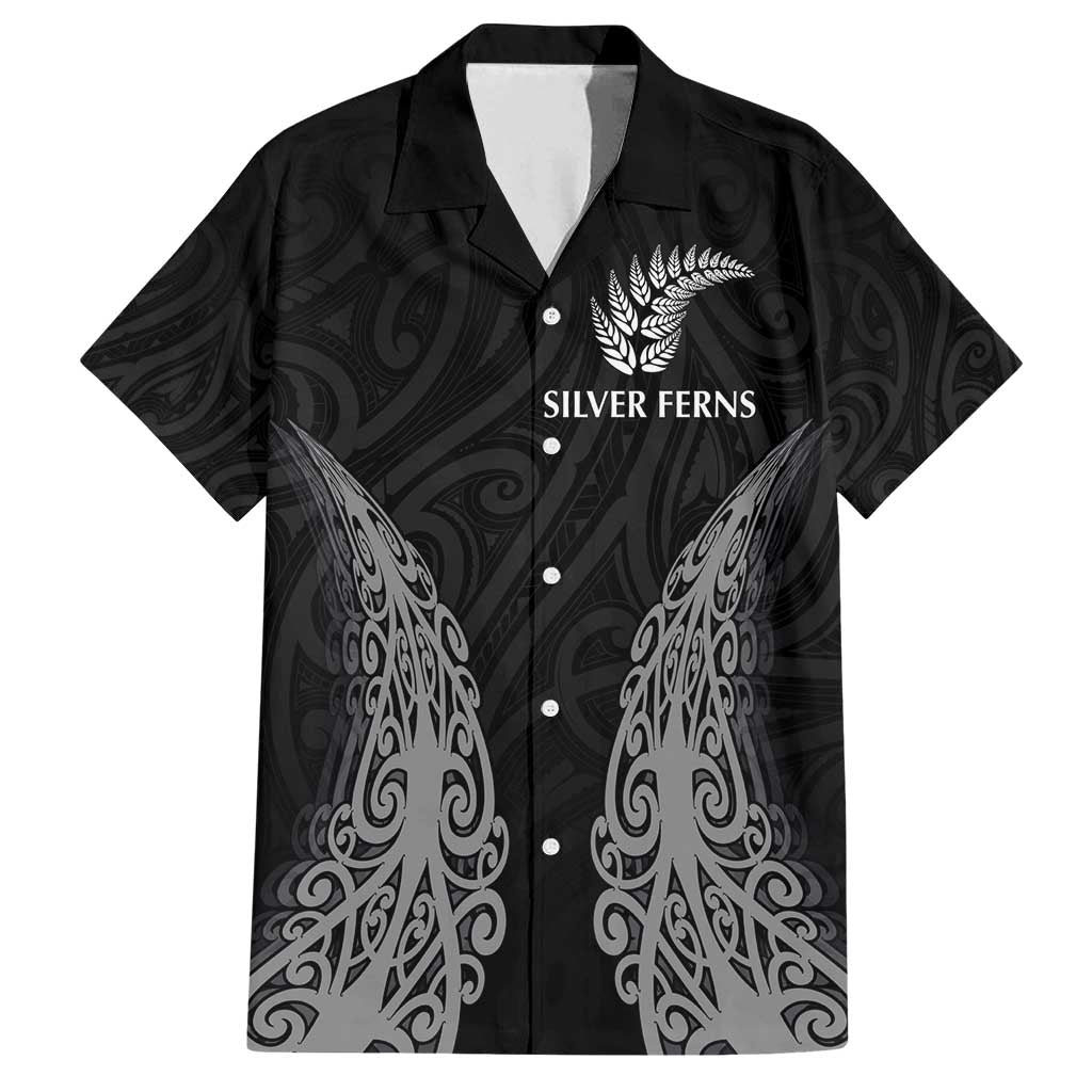 New Zealand Netball Family Matching Off Shoulder Maxi Dress and Hawaiian Shirt Koru and Maori Tattoo Jersey