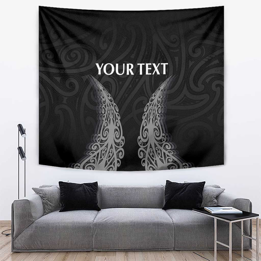 New Zealand Netball Tapestry Koru and Maori Tattoo Jersey LT03 Black - Polynesian Pride