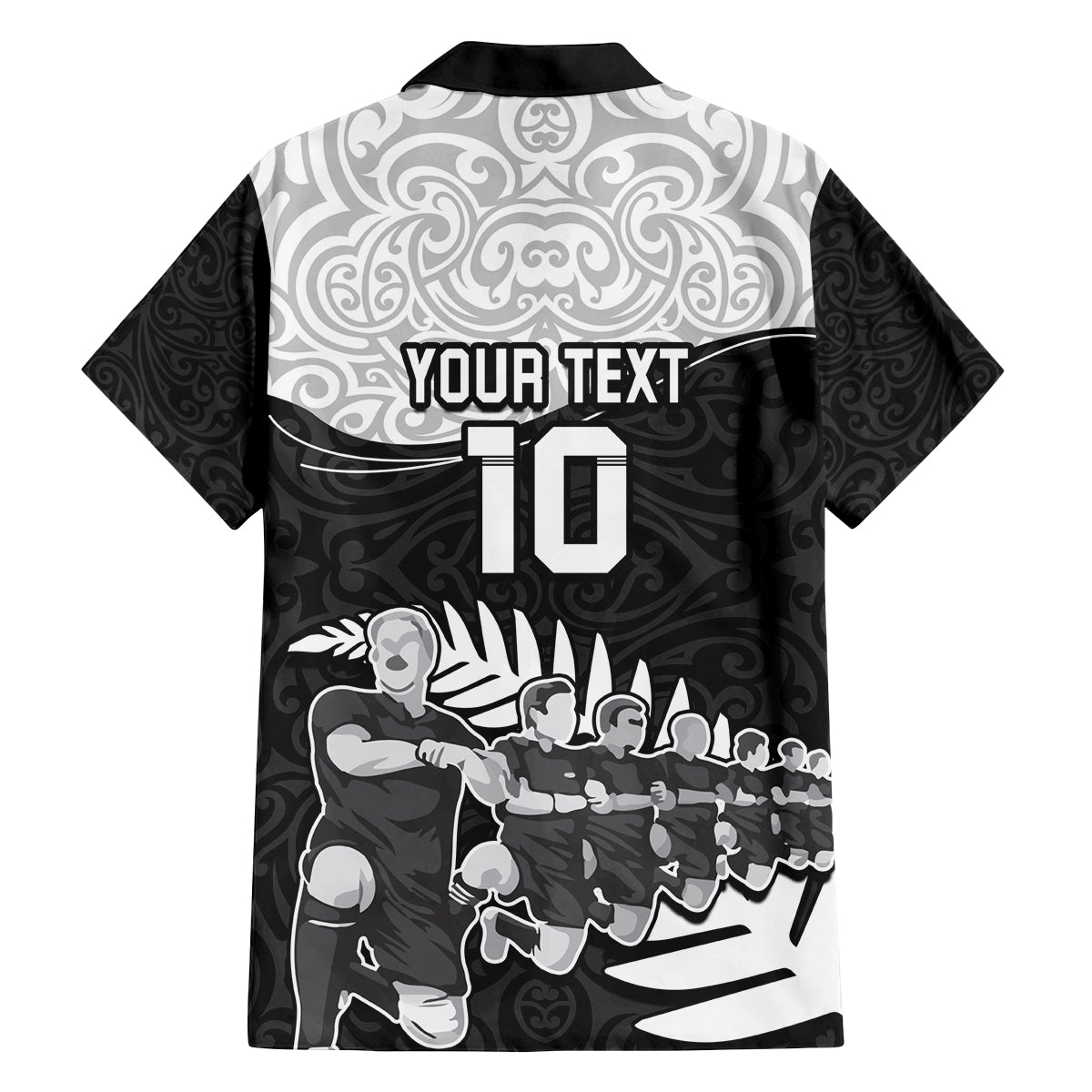 Custom New Zealand World Cup 2023 Family Matching Off Shoulder Short Dress and Hawaiian Shirt Aotearoa Haka Rugby with Silver Fern Maori Ethnic Pattern LT03 - Polynesian Pride