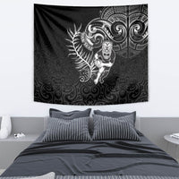 Personalised New Zealand Rugby Tapestry Maori Warrior Rugby with Silver Fern Sleeve Tribal Ethnic Style LT03 - Polynesian Pride
