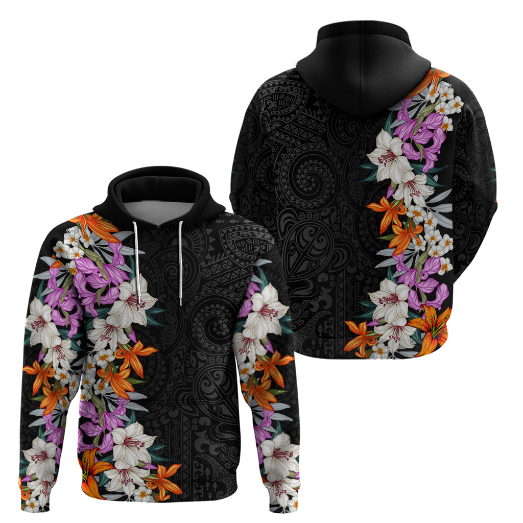 Hawaii Tropical Leaves and Flowers Zip Hoodie Tribal Polynesian Pattern LT03 - Polynesian Pride
