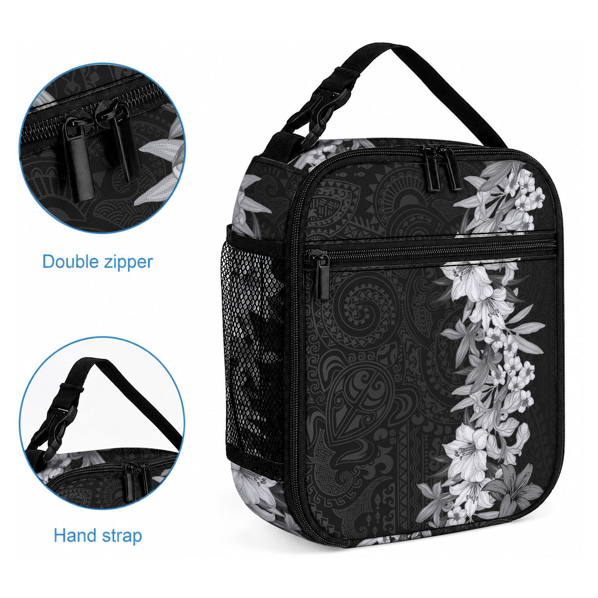 Hawaii Tropical Leaves and Flowers Lunch Bag LT03 - Polynesian Pride