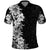 Hawaii Tropical Leaves and Flowers Polo Shirt Tribal Polynesian Pattern Black White Style LT03 Black - Polynesian Pride