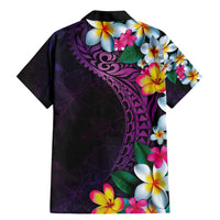Hawaiian Plumeria-Polynesian Art Tattoo Mauve Color Family Matching Mermaid Dress and Hawaiian Shirt
